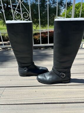 ANTONIO MELANI Black Tall Riding Boots